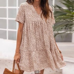 Apricot babydoll dress. Never been worn